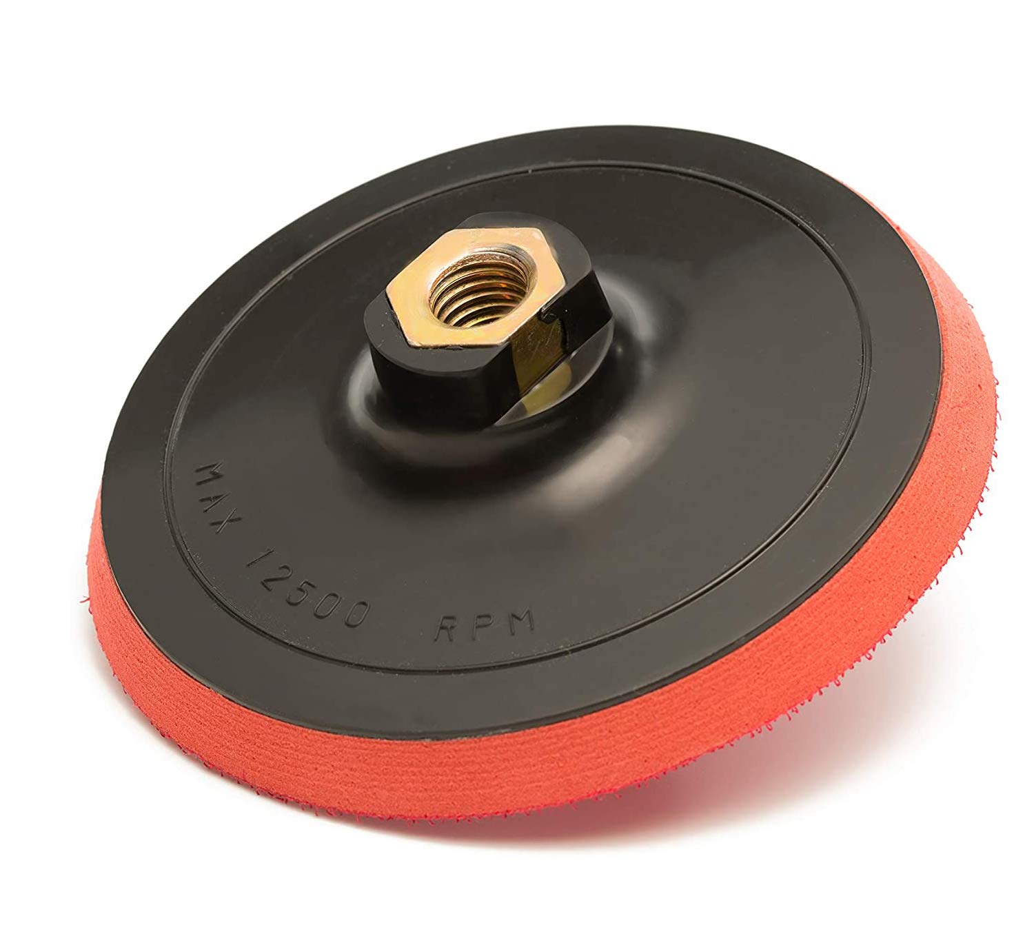 Glass Polish 4 inch (100mm) Hard Density Foam Backing Pad with M14x2 Thread for Rotary Polishing Machines - Hook and Loop Grip -GP12602