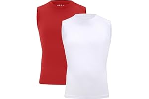 Moozava Youth Sleeveless Compression Shirt Boys Athletic Tank Tops Kids Basketball Football Undershirt