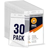 30 Pack ID Badge Holder - Vertical Badge
