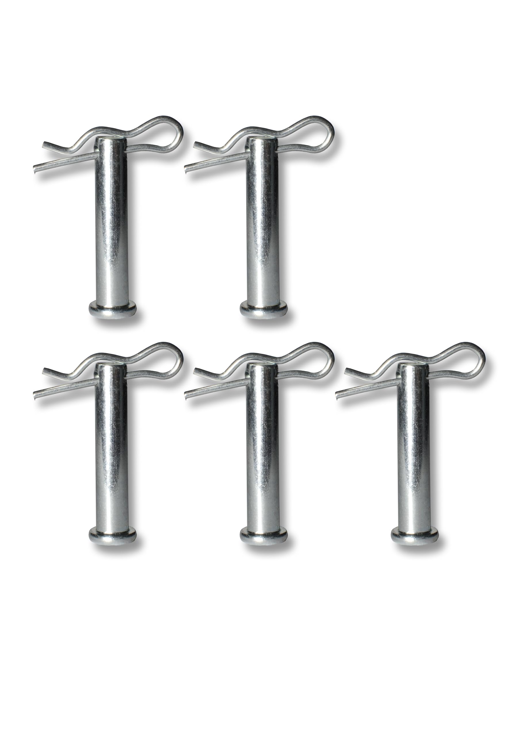 WERHE Quick-Change Bolts for Earth Augers 5-Piece Set – Spring Steel with Cotter Pin – 7,7 mm Diameter – Universally Compatible for Drilling Machines