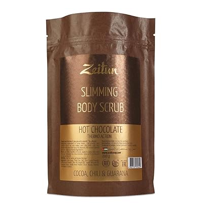 Zeitun Exfoliating Body Scrub - Cellulite Treatment - Natural Skin Exfoliator for Men and Women - Organic Coffee Scrub for Full Body - Coffee, Dead Sea Salt, Chili, Guarana, Moisturizing Oils 7 oz