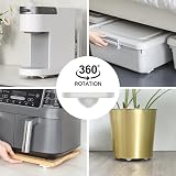 AIEVE 8 Pack Self-Adhesive Mini Caster Wheels 360° Swivel for Small Kitchen view 8