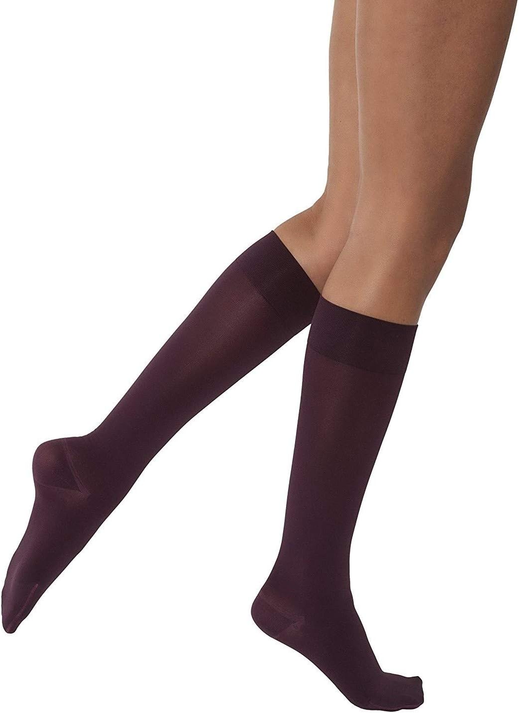 JOBST Opaque Compression Stockings, 30-40 mmHg, Knee High, Open Toe, Natural, Petite - Choose Your Size