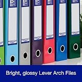 Oxford Premium A4 Lever Arch File Green 70mm Spine 56mm Capacity view 3