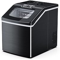 Ice Maker for Countertop, Self-Cleaning Portable Ice Maker Machine, Makes 40lb Crunchy Pellet Ice per Day, Pebble Ice…