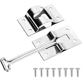 Lonffery 4 Inch Stainless Steel RV Door Holder, T-Style Latch, 1 Pack | Compact 4-inch length ideal for standard RV doors, camper shell entry, and baggage doors.