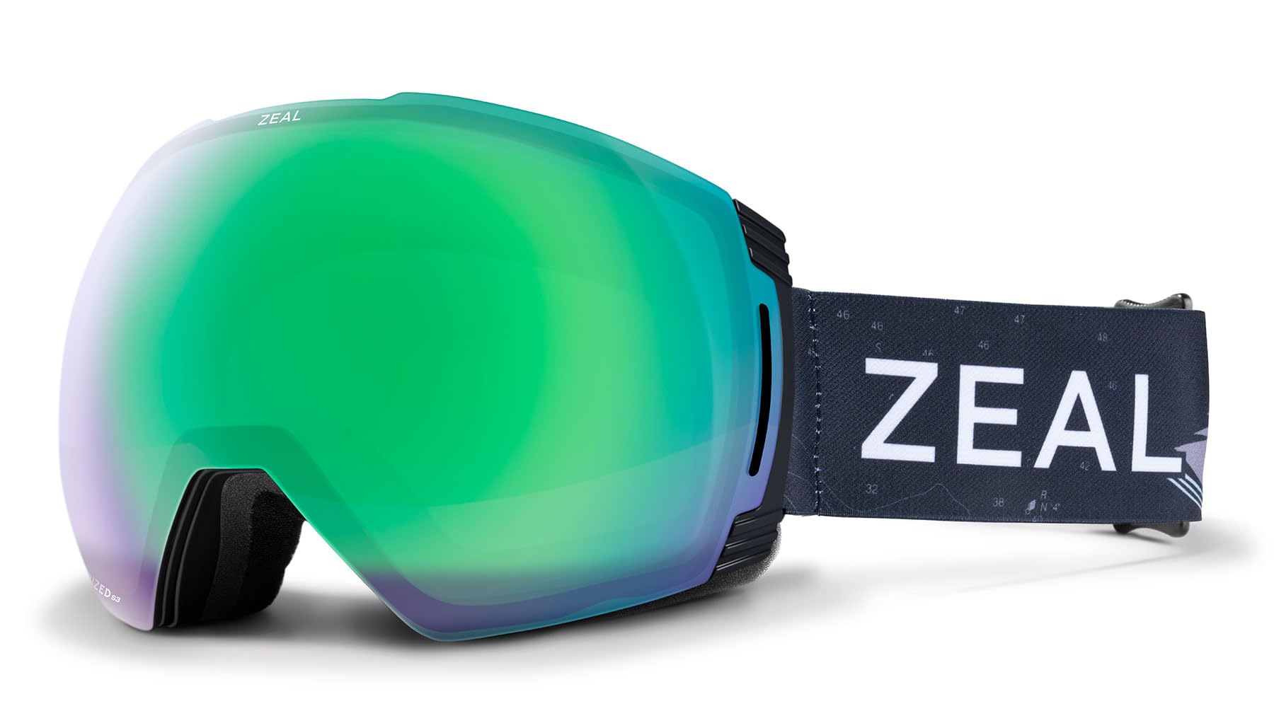 Photo 1 of Zeal Optics Cloudfall XL Ski & Snowboard Goggle for Men & Women w/Interchangeable Bonus Lens, OTG, Anti-Fog, Dark Seas/Polarized Jade