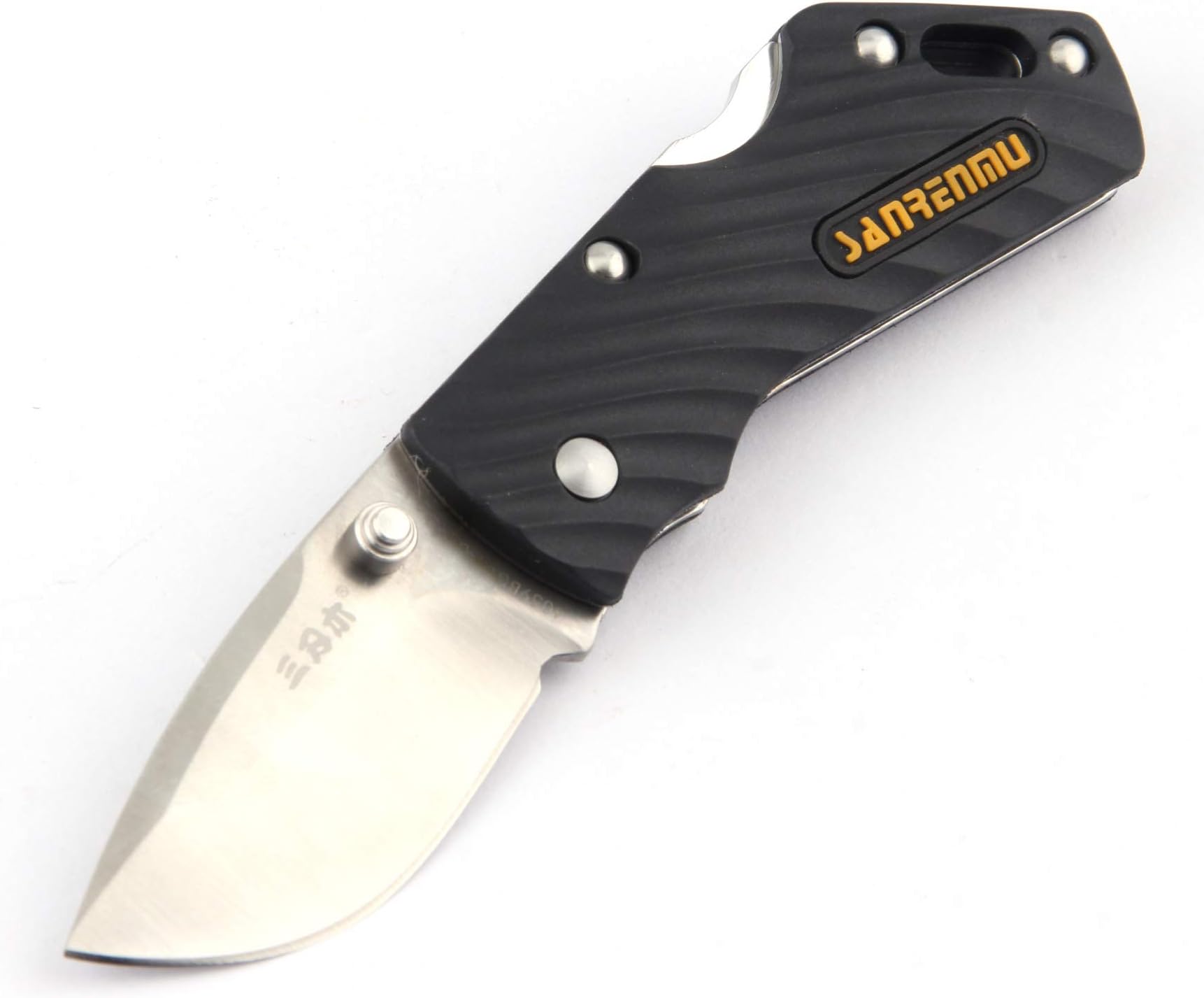 Sanrenmu 4059 BUI-PH Back Lock Black Pocket Knife