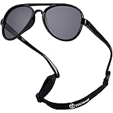 COCOSAND Baby Boys Girls Aviator Sunglasses with Strap Polarized Flexible Retro Pilot for Infants Toddler Age 0-24 Months
