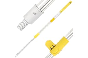 Frebuta Multi-Function Extension Pole, 2Ft to 10Ft Paint Roller Telescopic Extension Pole Heavy Duty Extendable Pole Light Bulb Changer with Long Handle Stainless Steel Tube Sturdy for Cleaning