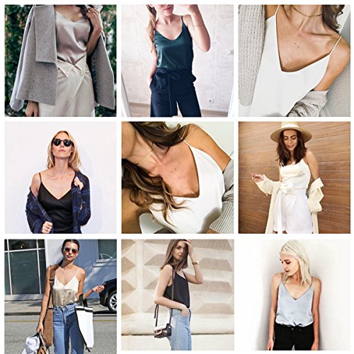 ShyVelvet Women Summer Cami Camisole Halter Top Plus Size Tank Top Sexy V Neck Crop Top,Black,Small - Thumbnail 6