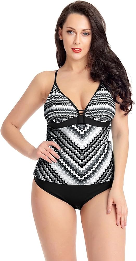 plus size scalloped swimsuit