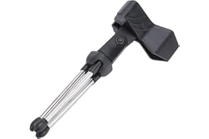 WALFRONT Desktop Mic Holder, Metal Adjustable Microphone Stand, Foldable Tripod for Podcasts and Streaming