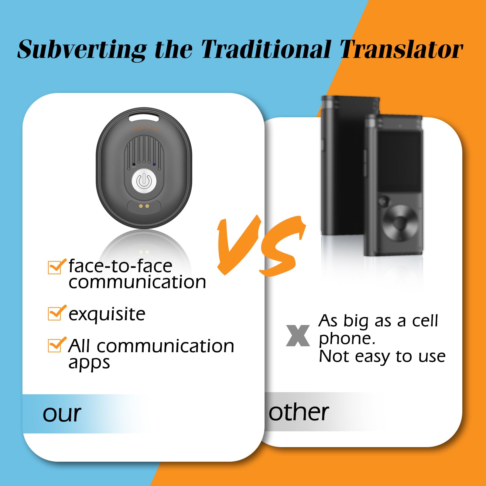 Translation Device, The Latest Instant Translation Device in 2025, Supports Video and Voice Call Translation, 138 Languages, 60 Day Standby, Suitable for iOS and Android (Grey)