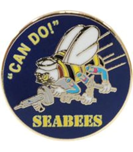 Amazon.com: United States Navy Seabees Combat Lapel Pin : Clothing