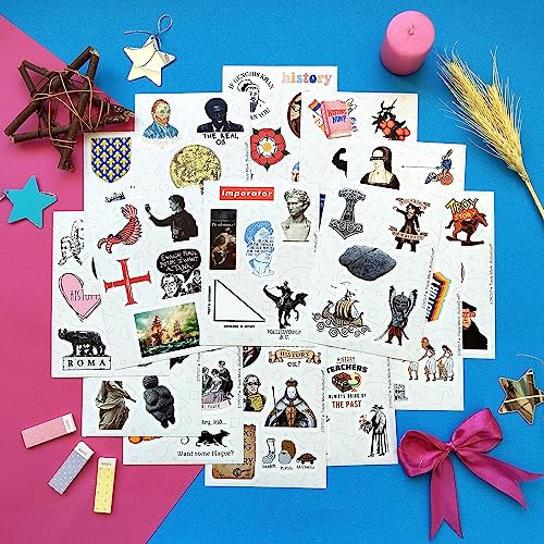 100Pcs Funny History Stickers, History Nerd Stickers, History Stickers