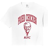 KFC Varsity Collegiate Colonel Fried Chicken Logo Foodie Comfort Colors Crop Top