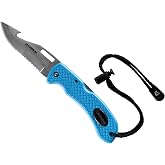 Cressi Underwater Dive Knife - Stainless Steel Dual Serrated and Smooth Blade - Ideal for Freediving and Scuba Diving - Chaku: Designed in Italy