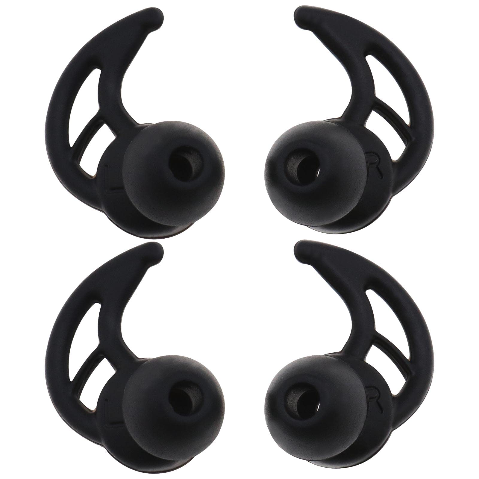 eMagTech 2 Pairs Earbuds Cover Replacement Silicone Soft Earhooks Ear Loops In-Ear Earbuds Tips with Wings Anti-Slip Compatible with Sony WF-1000XM3/WI-1000X Earphones Black