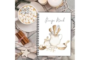 Recipe Notebook 5.8x 8.2 inch Spiral Recipe Book to Write in Your Own Recipes A5 Cook Books Blank Suitable for Personal Recip