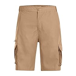 Cargo Shorts for Men Stretch Waist Knee Length Mens