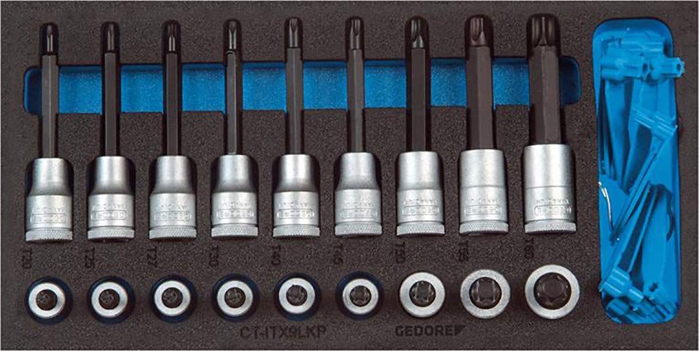Gedore 1500CT1-ITX19LKP 1/3 mm Check-Tool-Module Screwdriver Bit Socket Torx - Silver
