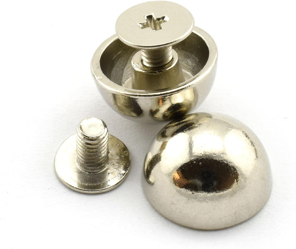 Leathercrafts 100pcs Leather Rivets Metal Double Cap Stud Mushroom