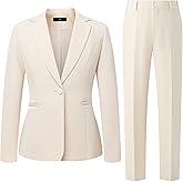 Women's 2 Piece Suit One Button Dressy Blazer Pants Suit Set Business Casual Outfits
