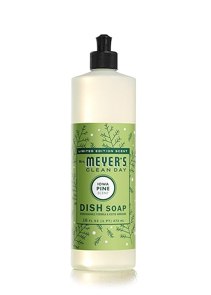 MRS. MEYER’S CLEAN DAY LIQUID DISH SOAP, BIODEGRADABLE FORMULA, LIMITED EDITION IOWA PINE, 16 FL. OZ
