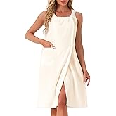 cheibear Womens Shower Wrap Wearable Towels Straps Cover Up Bathrobe Around Towel Spa Body Robe Dress Guess Beach Snaps