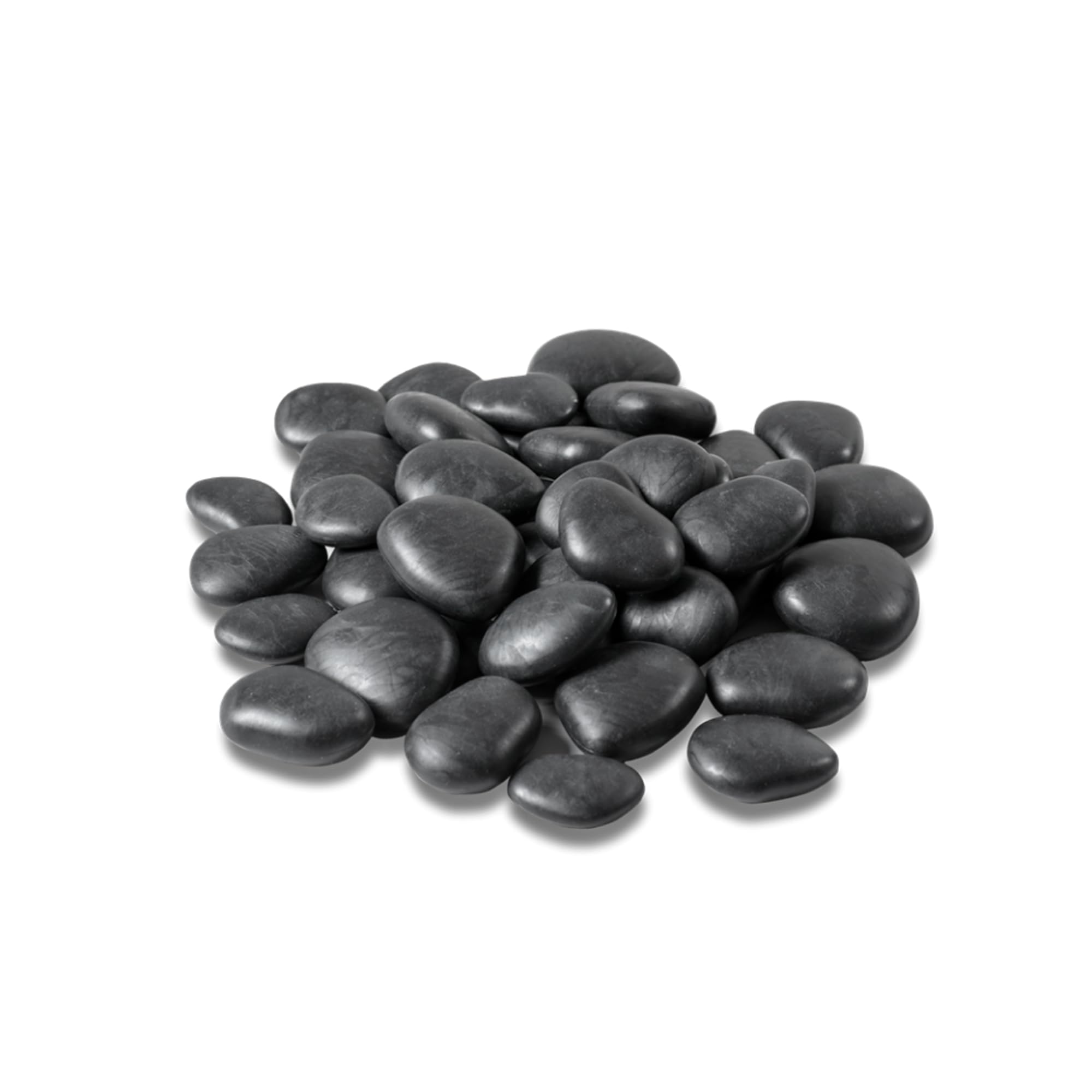 Kalapanta - Recycled Plastic Decorative pebbles for Pots, Painting, Aquariums, House, Garden (Size S, Ø 2-5 cm, about 75 pieces, Black)
