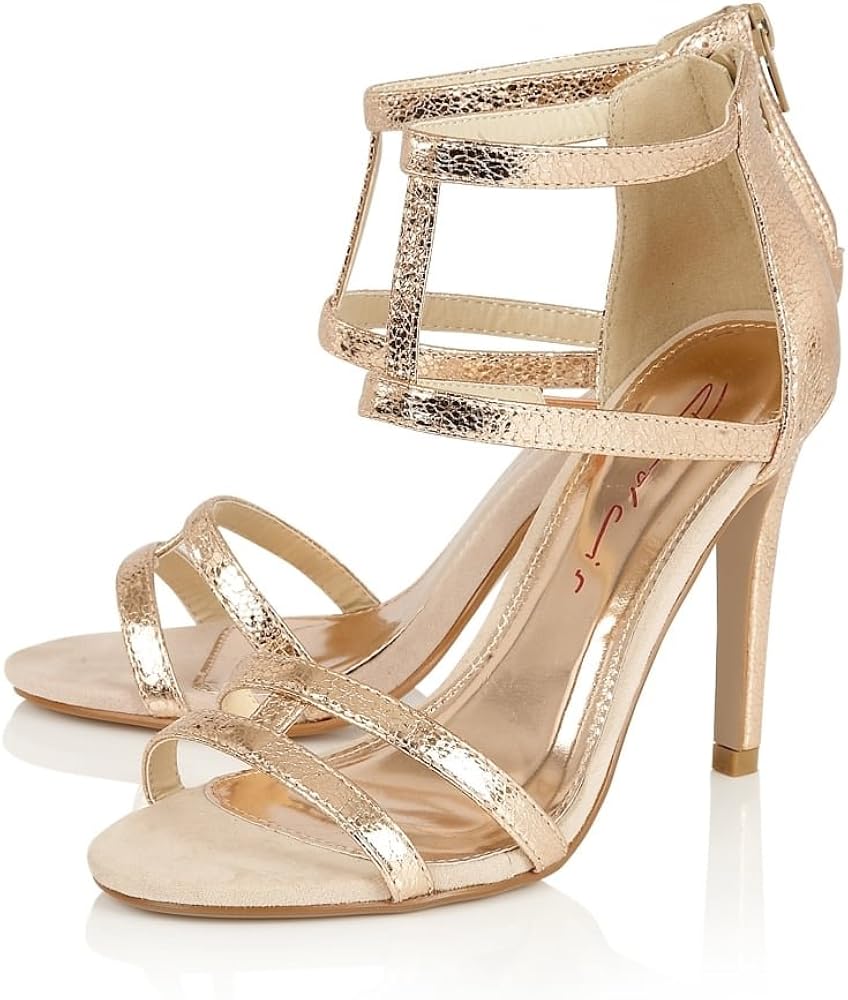 rose gold shoes and bag uk