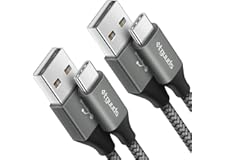 etguuds [2-Pack, 3ft] USB C Cable 3A Fast Charge, USB A to Type C Charger Cord Braided Compatible with Samsung Galaxy A10e A2
