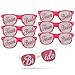Bachelorette Party Novelty Sunglasses - Party Favor & Bride Keepsake. 7 Pack (pink)