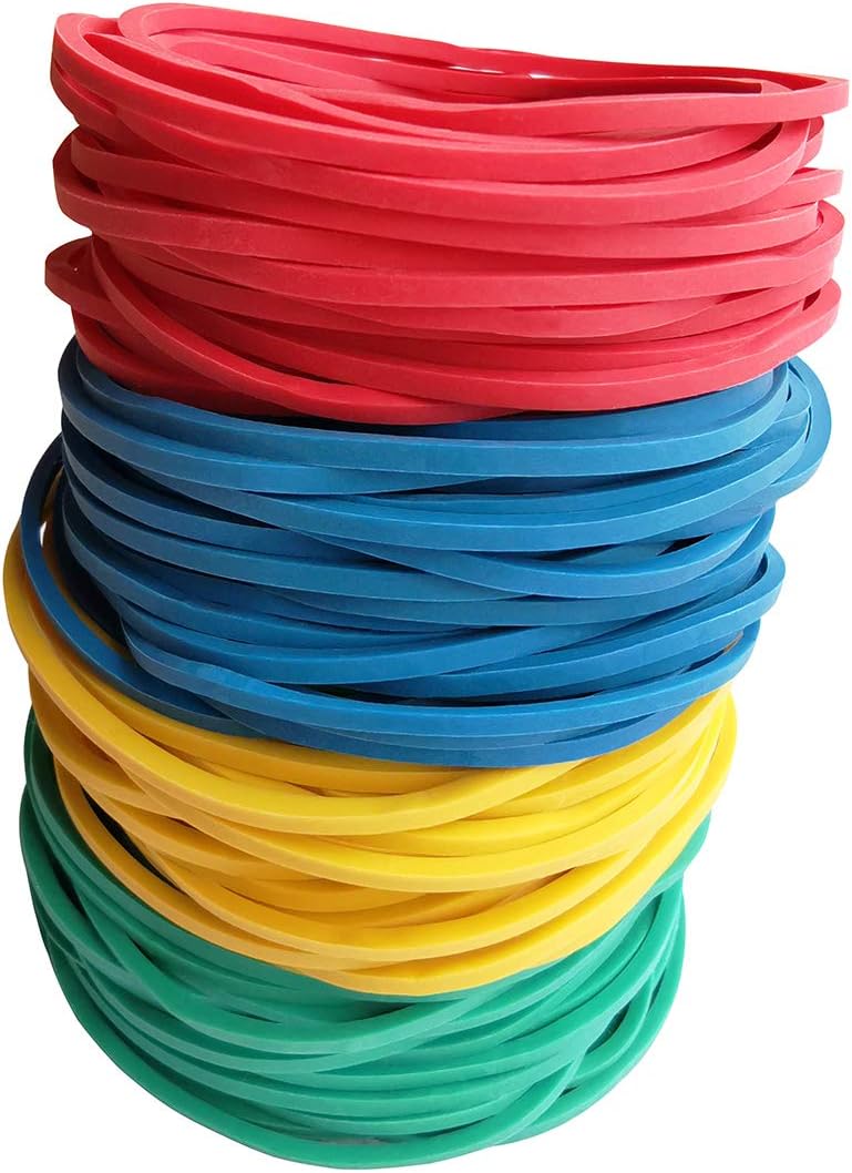 400pcs 38mm(1.5inch) JOYLOYAL Multi-Color Rubber Bands Stretchable Elastic Bands Sturdy Rubber Bands for School Home and Office Use Stationery Supplies : Office Products