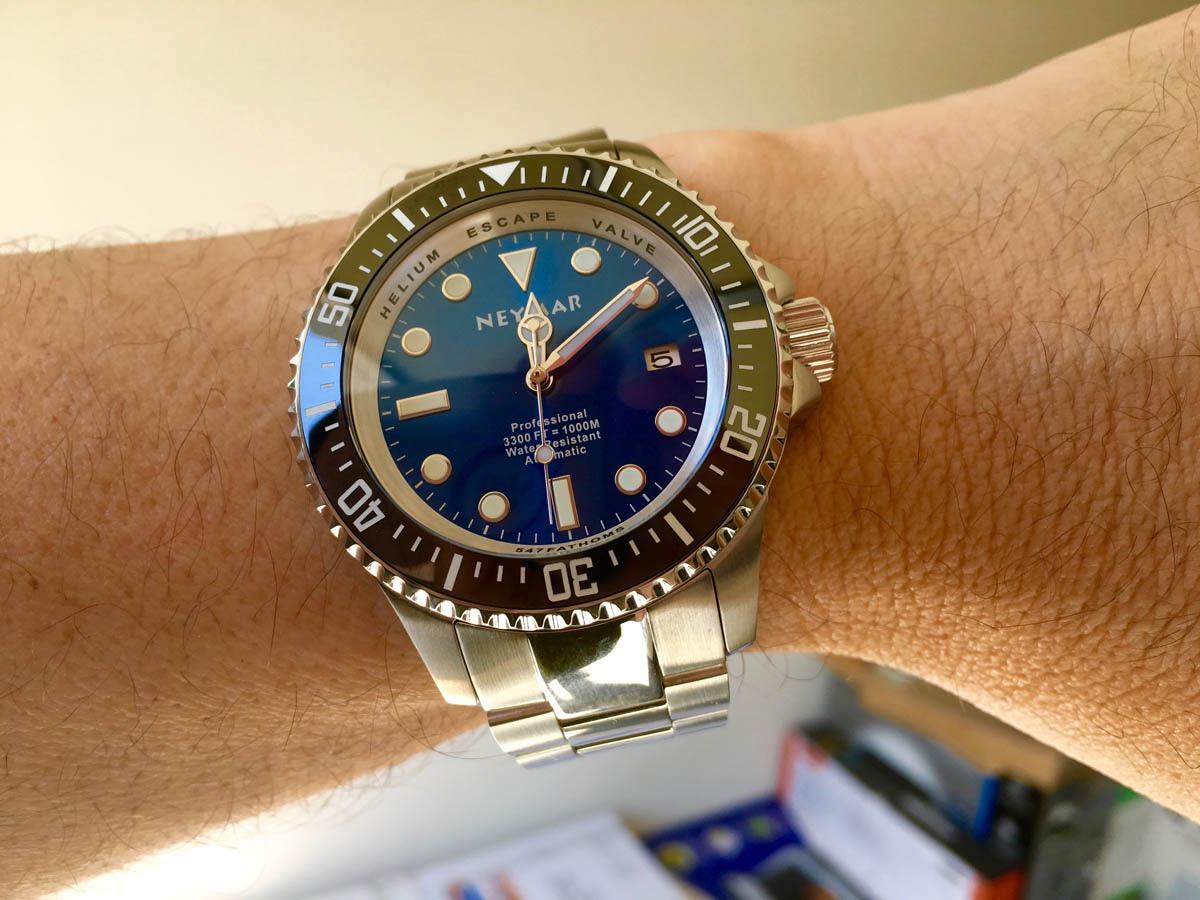 38/mo Finance NEYMAR 44mm Men's 1000m Diver Japanese Automatic Sport