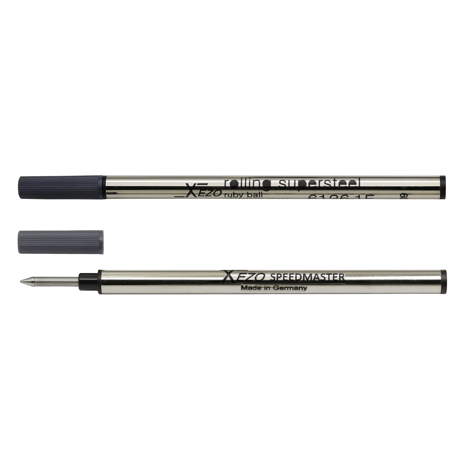 Xezo 6126 Rollerball Pen Refills, Black. Standard Size. Fine Point. Pack of 2