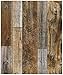 HaokHome 5005 Distressed Faux Wood Plank Wallpaper Rolls Brown/Tan Barnwood Wallpaper Murals Home Kitchen Bathroom Decoration 20.8