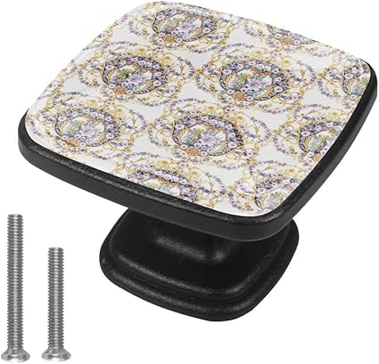 Paquete de 4 perillas de tocador, tiradores de cajón cuadrado con