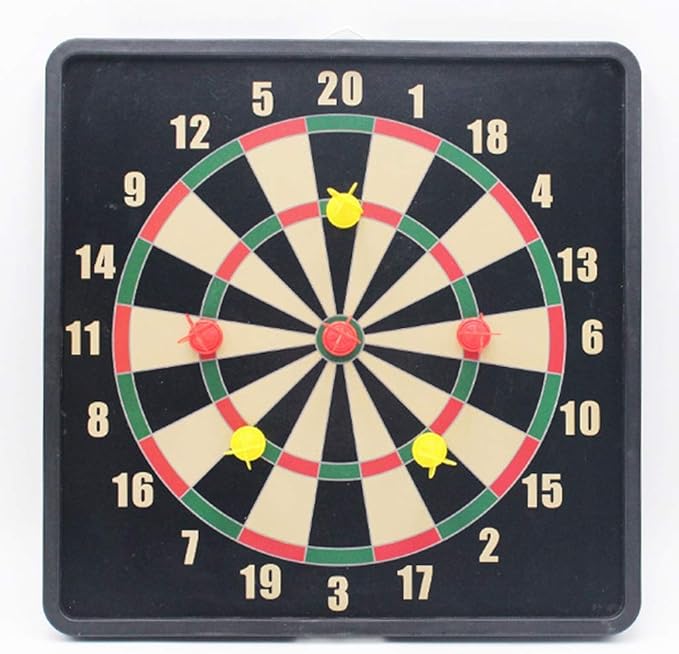 Safe Dart Board Set Plastic Dart Target Double Sided Dartboard