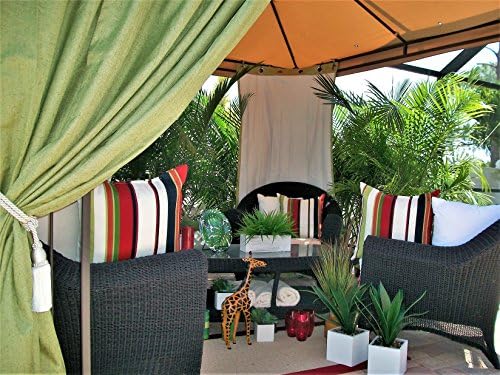 Summer Blow Out Sale! Beautiful Indoor Outdoor Patio Curtains, Drapes for Gazebo, Cabanas, Any Window Treatments, Grommet Tops (42" W x 95" L, Lime Green)
