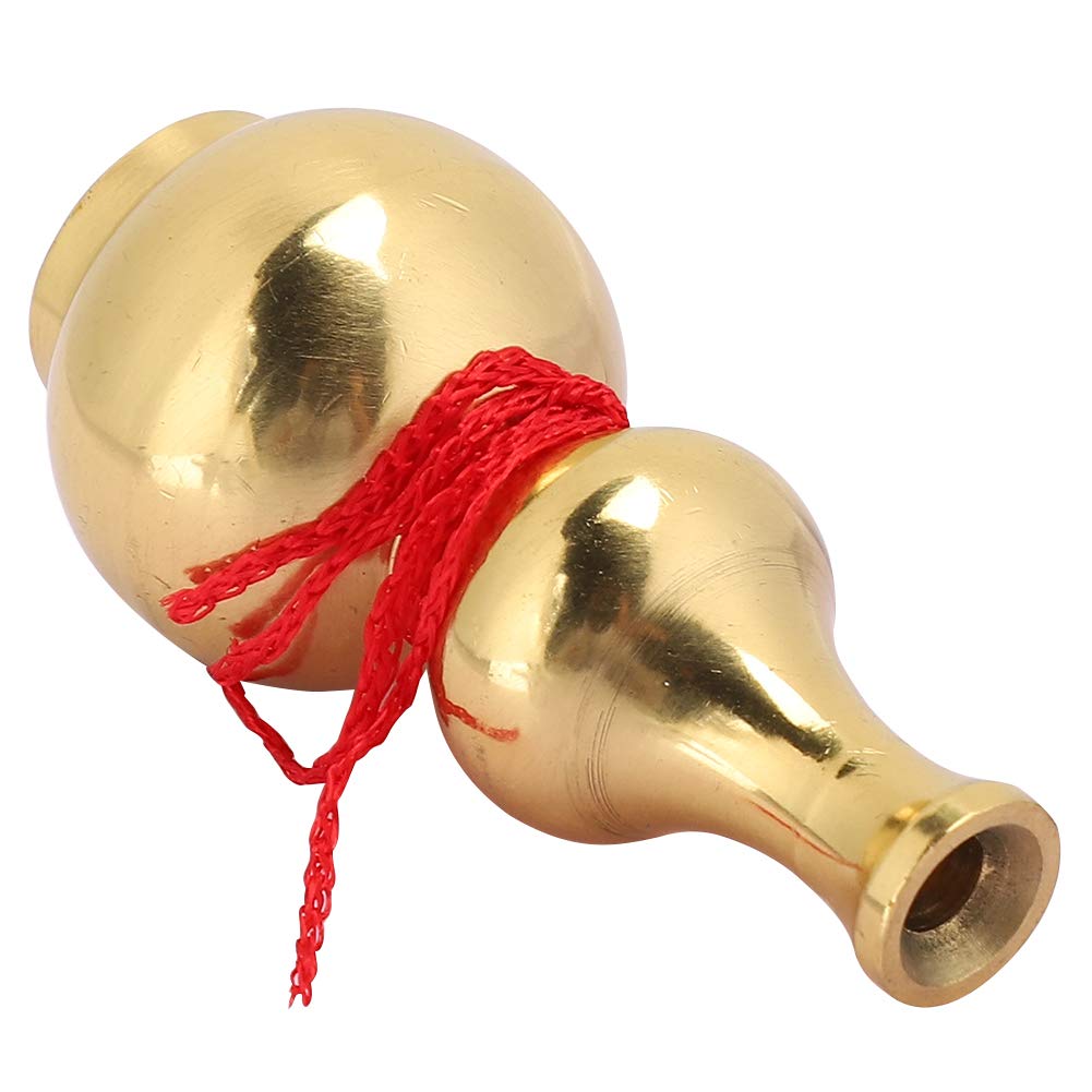 Brass Gourd Wu Lou/Hu Lu/Lou Shui Feng Shui Gourd Statue Figurine Home Garden Decor Prosperity Buddhist SuppliesFeng Shui Wu Lou Buddhist Supplies Buddhist Supplies