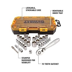 DEWALT Socket Set, 1/4-Inch & 3/8-Inch