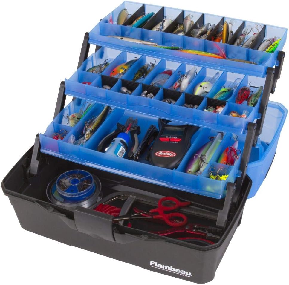 Flambeau Outdoors 3 Tray - Frost Blue/Black : Sports & Outdoors