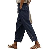 Jokeluck Women Fashion 2025 Casual Lightweight Drawstring Elastic Waist Pants with Pockets