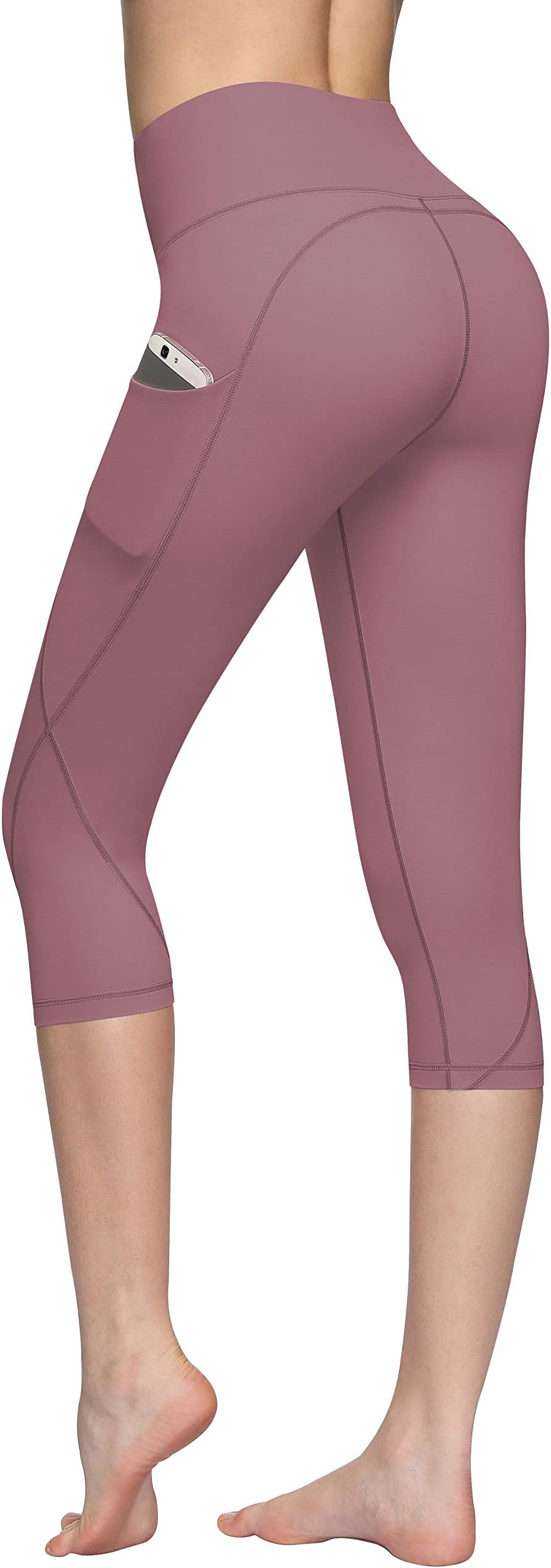 TUNGLUNG High Waist Yoga Pants, Yoga Pants with Pockets Tummy Control Workout Pants 4 Way Stretch Pocket Leggings