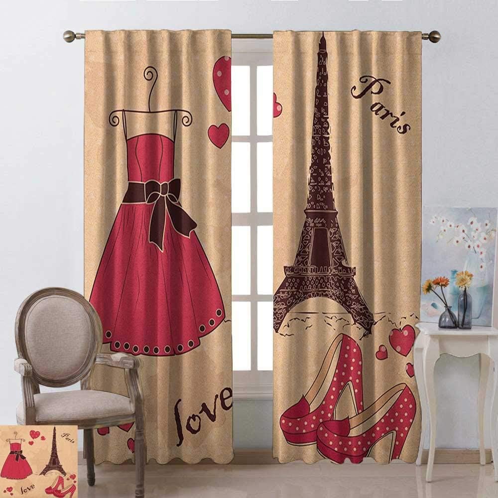 youpinnong Tacones y Vestidos, Cortinas Opacas, Paris Boutique francés