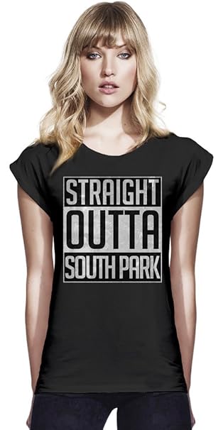 Straight Outta South Park Womens Continental Rolled Sleeve T-Shirt