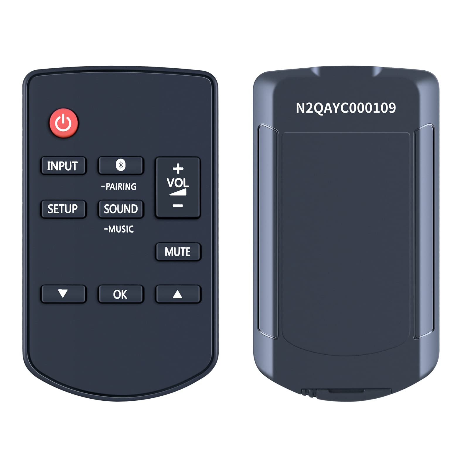 TCNOUMT N2QAYC000109 Sub N2QAYC000098 Remote Control Replacement for Panasonic Home Theater Audio System SC-HTB485 SC-HT580 SU-HTB580 SB-HWA580 SU-HTB485 SB-HWA480 SC-HTE80 SC-HTB580 — image 1