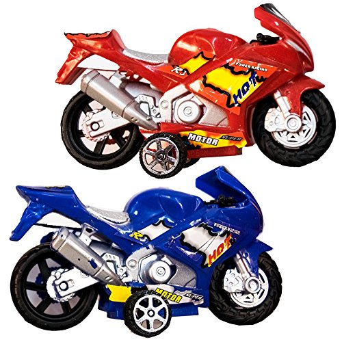 TukTek Kids First Semi Truck Toy Flatbed w/ 2 Motorcycles Street Bikes Friction Push Tractor for Boys & Girls - Thumbnail 2